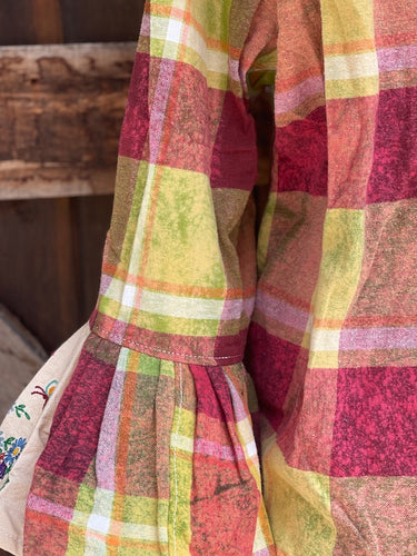 Flared Sleeve Flannel- PICNIC Size Xlarge